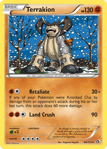 Terrakion 84/113 Legendary Treasures
