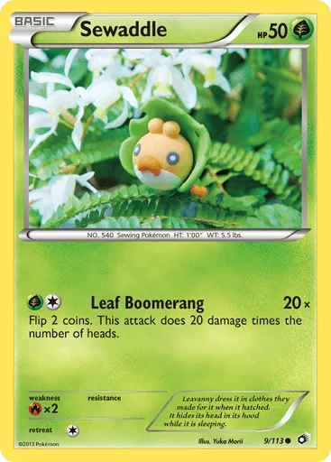 Sewaddle 9/113 Legendary Treasures