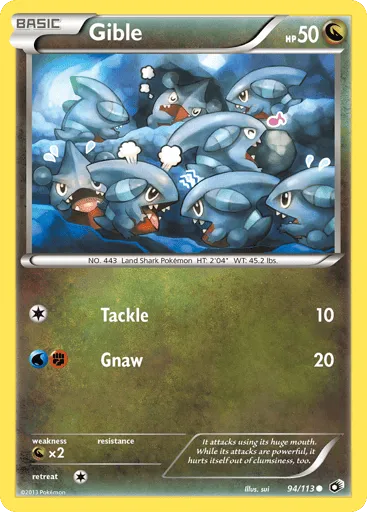 Gible 94/113 Legendary Treasures