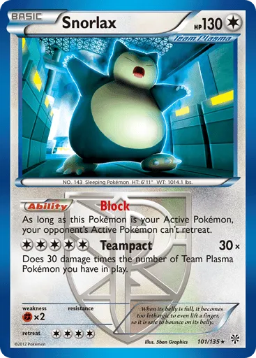 Snorlax 101/135 Plasma Storm