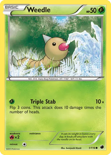 Weedle 1/116 Plasma Freeze