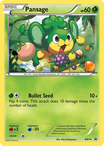 Pansage BW14 BW Black Star Promos