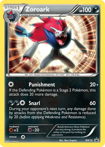 Zoroark BW19 BW Black Star Promos