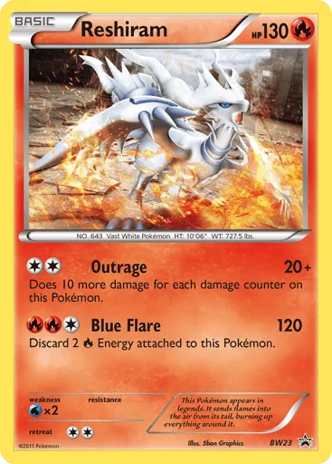 Reshiram BW23 BW Black Star Promos