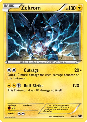 Zekrom BW24 BW Black Star Promos