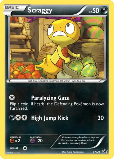 Scraggy BW25 BW Black Star Promos