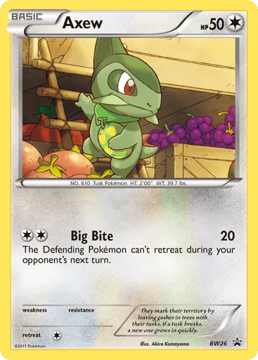 Axew BW26 BW Black Star Promos