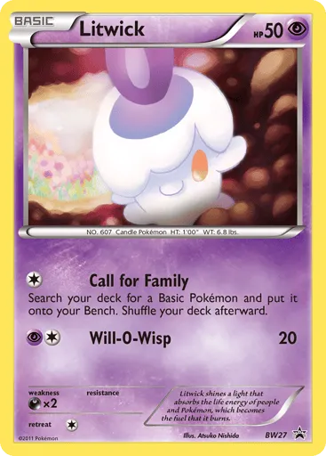 Litwick BW27 BW Black Star Promos