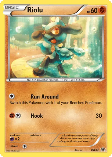 Riolu BW33 BW Black Star Promos