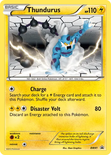 Thundurus BW41 BW Black Star Promos