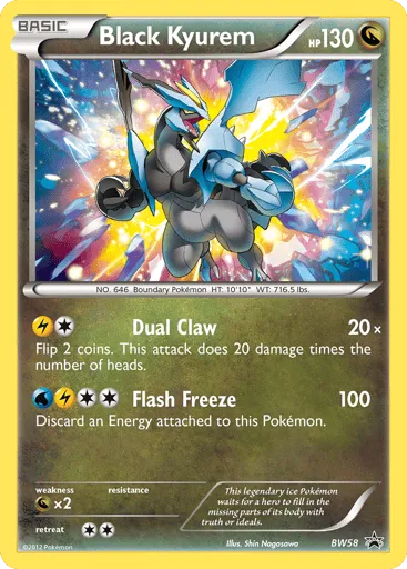 Black Kyurem BW58 BW Black Star Promos