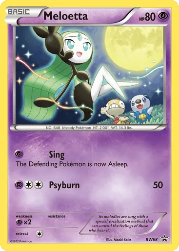 Meloetta BW68 BW Black Star Promos