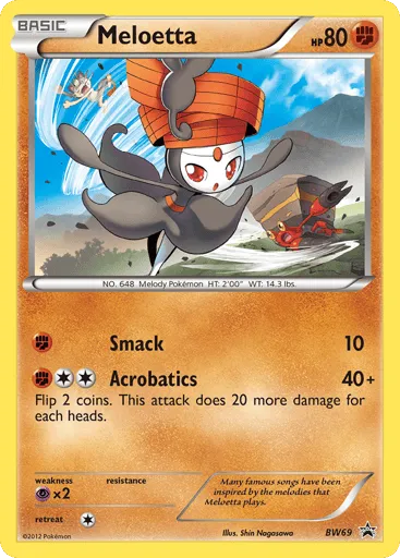 Meloetta BW69 BW Black Star Promos