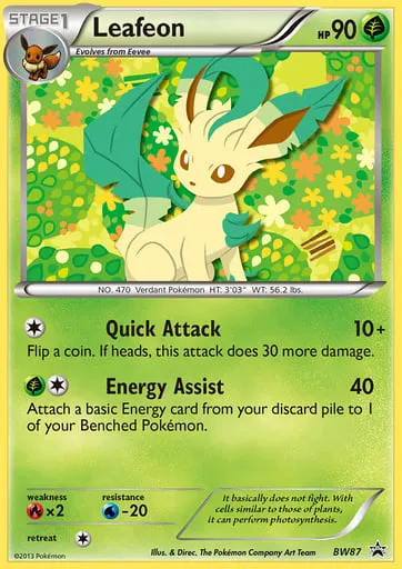 Leafeon BW87 BW Black Star Promos