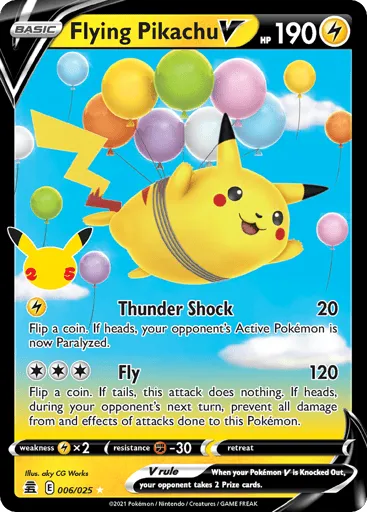 Flying Pikachu V 6 Celebrations
