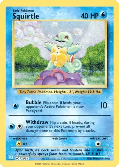 Squirtle 001/034 Pokémon TCG Classic - Blastoise