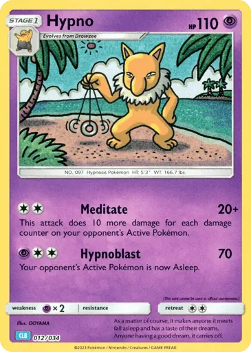 Hypno 012/034 Pokémon TCG Classic - Blastoise