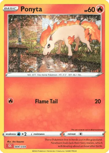 Ponyta 004/034 Pokémon TCG Classic - Charizard