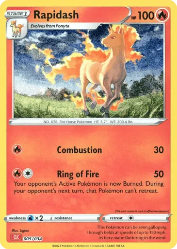 Rapidash 005/034 Pokémon TCG Classic - Charizard