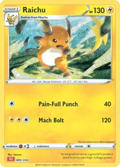 Raichu 009/034 Pokémon TCG Classic - Charizard