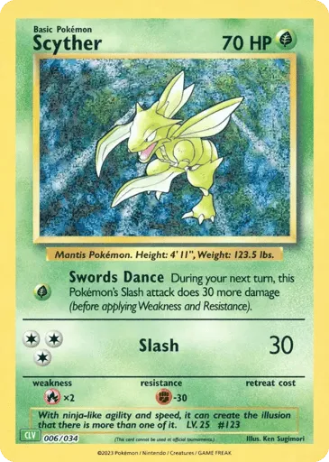 Scyther 006/034 Pokémon TCG Classic - Venusaur