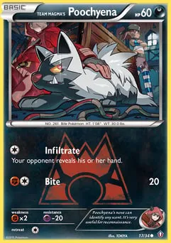 Team Magma's Poochyena 17/34 Double Crisis