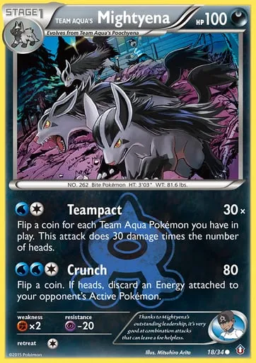 Team Aqua's Mightyena 18/34 Double Crisis
