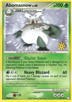 Abomasnow 19/123 Snowflake Stamp Mysterious Treasures