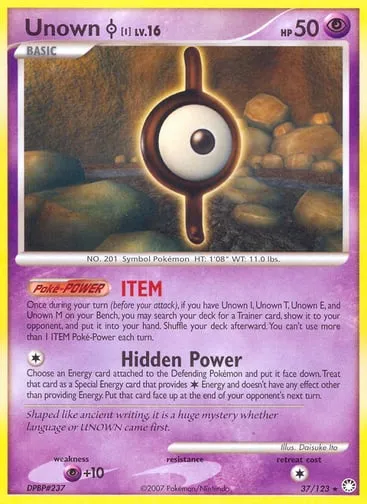 Unown [I] 37/123 Mysterious Treasures