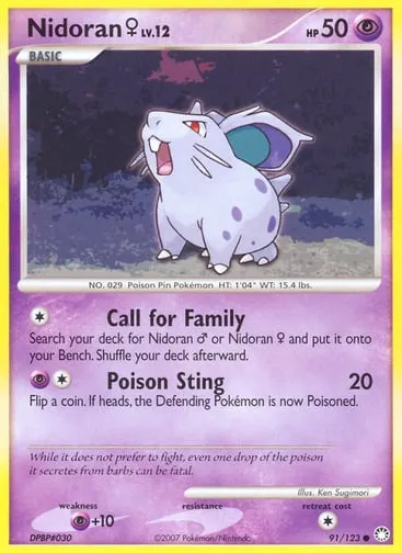 Nidoran ♀ 91/123 Mysterious Treasures