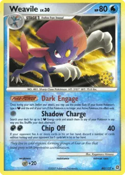 Weavile 40/132 Snowflake Stamp Secret Wonders