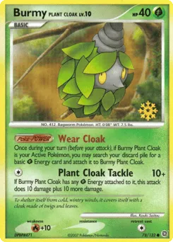Burmy Plant Cloak 78/132 Snowflake Stamp Secret Wonders