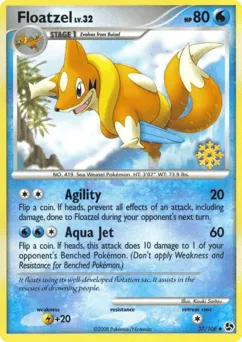 Floatzel 37/106 Snowflake Stamp Great Encounters