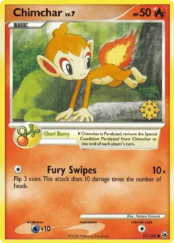 Chimchar 57/100 Snowflake Stamp Majestic Dawn