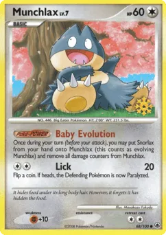 Munchlax 68/100 Snowflake Stamp Majestic Dawn