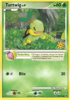 Turtwig 78/100 Snowflake Stamp Majestic Dawn