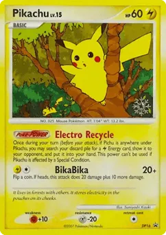 Pikachu DP16 Snowflake Stamp DP Black Star Promos