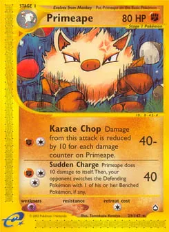 Primeape 29/147 Aquapolis