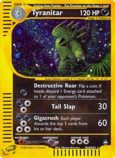 Tyranitar H28/H32 Aquapolis