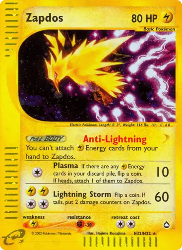 Zapdos H32/H32 Aquapolis