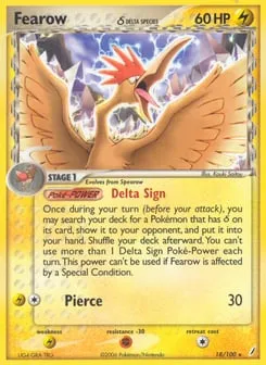 Fearow δ 18/100 Crystal Guardians