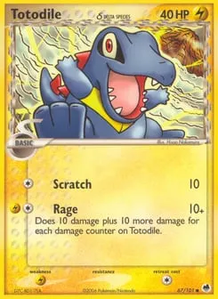 Totodile δ 67/101 Dragon Frontiers