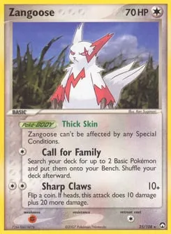 Zangoose 25/108 Power Keepers