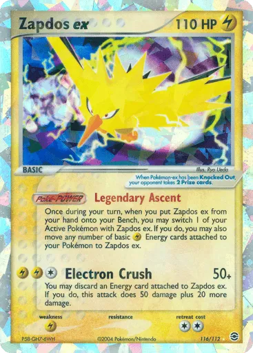 Zapdos ex 116/112 FireRed & LeafGreen