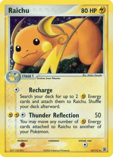 Raichu 12/112 FireRed & LeafGreen