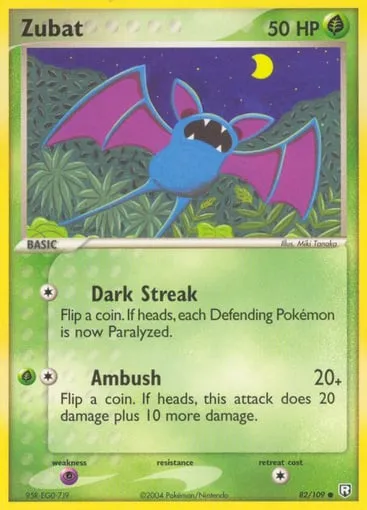 Zubat 82/109 Team Rocket Returns