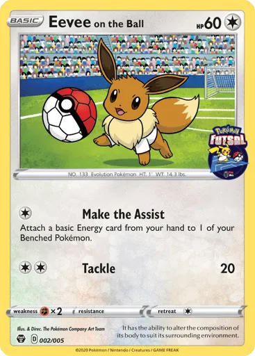 Eevee on the Ball 002/005 Pokémon Futsal Collection