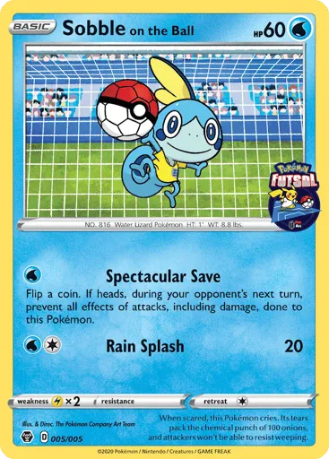 Sobble on the Ball 005/005 Pokémon Futsal Collection