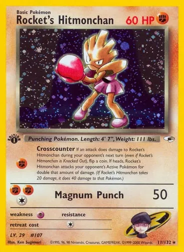 Rocket's Hitmonchan 11/132 Gym Heroes