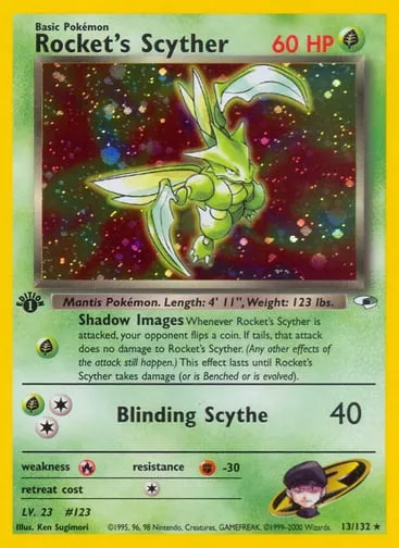 Rocket's Scyther 13/132 Gym Heroes